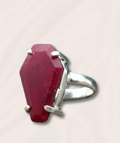 ruby coffin ring