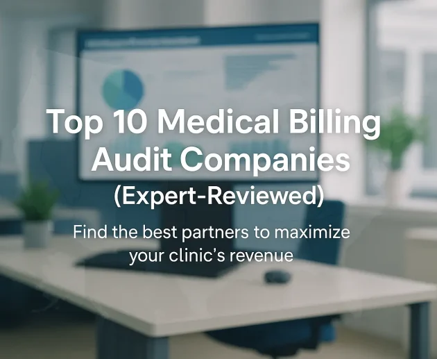 Modern hospital billing office with healthcare professionals analyzing reports for the best medical billing audit companies in the USA