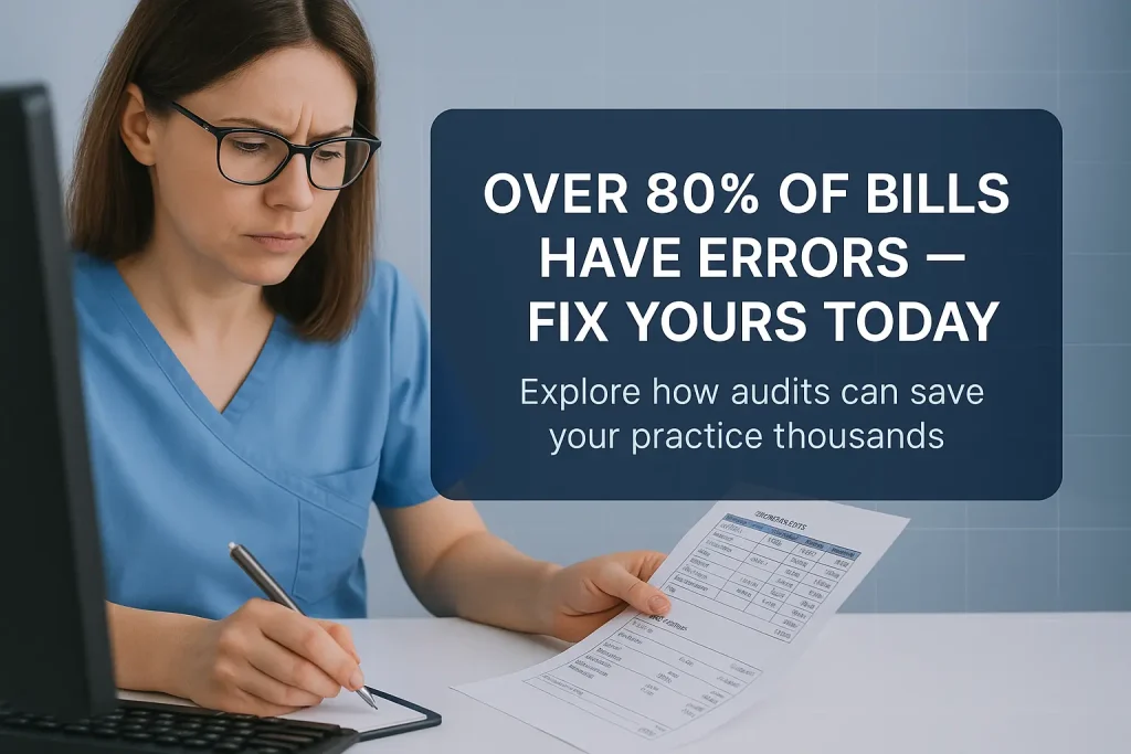 Medical coder analyzing patient billing data to ensure error-free claims through the best medical billing audit system