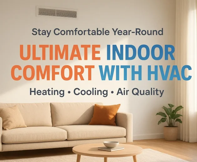 Modern living room with HVAC vent and cozy sunlight promoting indoor comfort and explaining what does HVAC stand for.