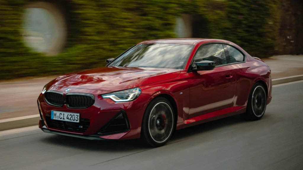 BMW 2 Series luxury car front view with sporty design and premium look in 10 Cheap Luxury Cars list